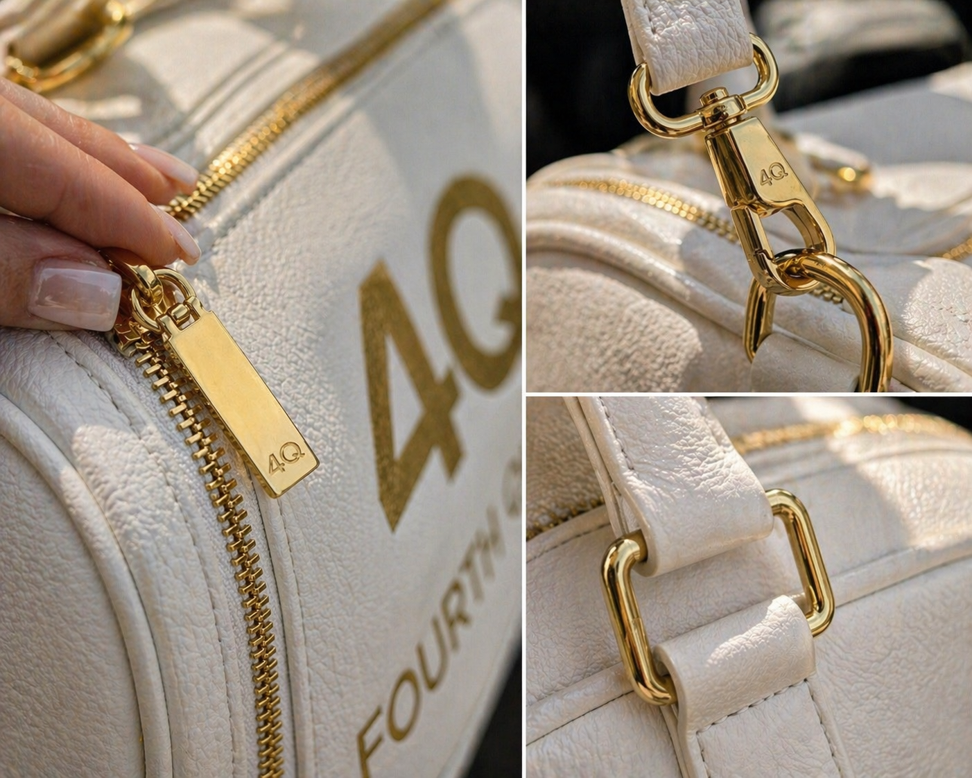 White/Gold Signature Duffle