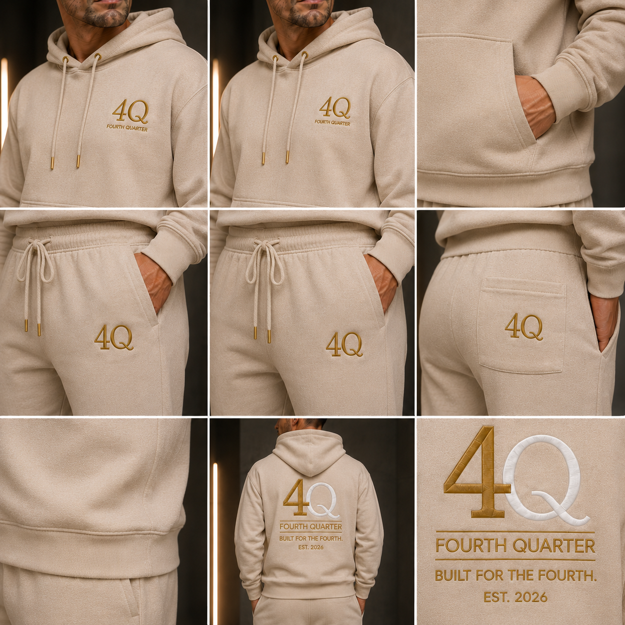 Men’s 4Q Legacy Set— Beige/Gold